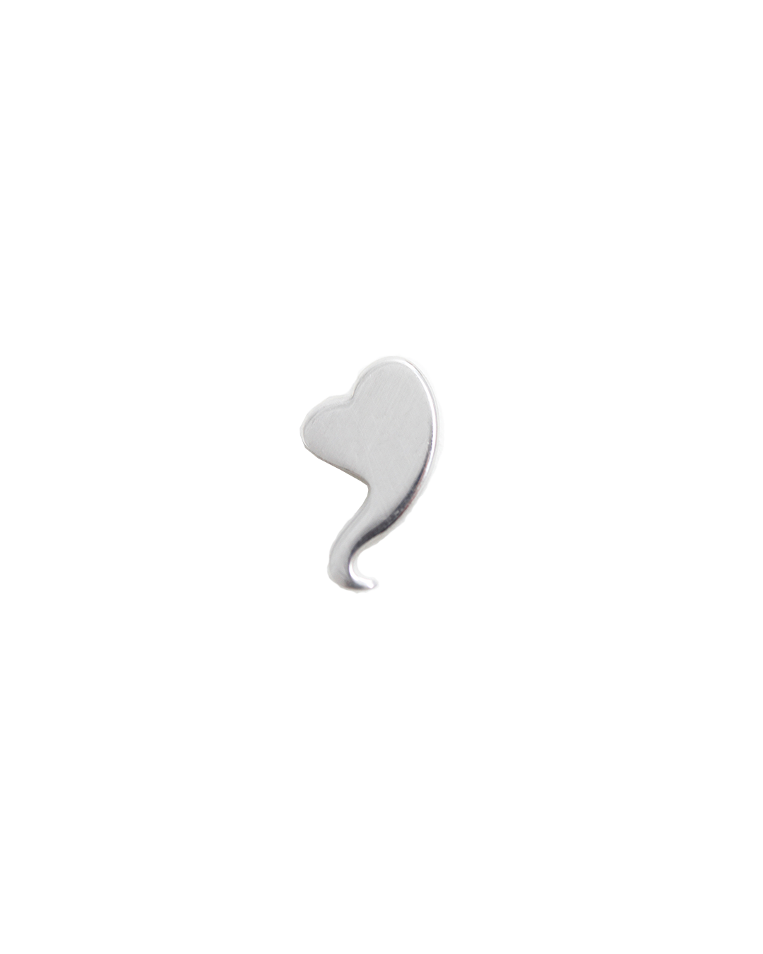 Cornocuore Monoearring-White